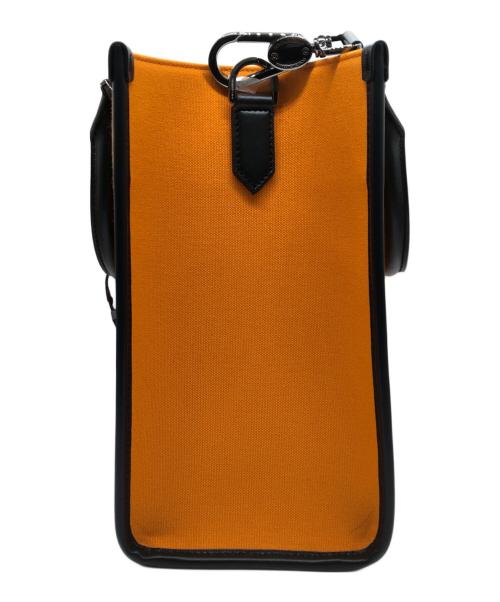 DOLCE & GABBANA（ドルチェ＆ガッバーナ）DOLCE & GABBANA (ドルチェ＆ガッバーナ) 2WAYショッピングバッグ オレンジ×ブラックの古着・服飾アイテム