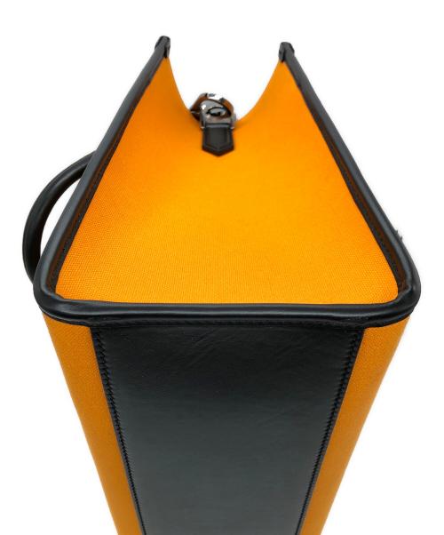DOLCE & GABBANA（ドルチェ＆ガッバーナ）DOLCE & GABBANA (ドルチェ＆ガッバーナ) 2WAYショッピングバッグ オレンジ×ブラックの古着・服飾アイテム