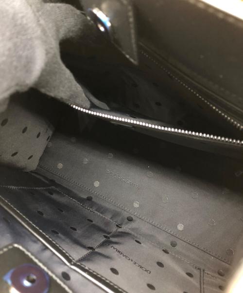 DOLCE & GABBANA（ドルチェ＆ガッバーナ）DOLCE & GABBANA (ドルチェ＆ガッバーナ) 2WAYショッピングバッグ オレンジ×ブラックの古着・服飾アイテム