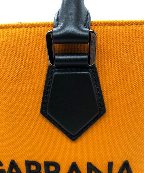 DOLCE & GABBANA（ドルチェ＆ガッバーナ）DOLCE & GABBANA (ドルチェ＆ガッバーナ) 2WAYショッピングバッグ オレンジ×ブラックの古着・服飾アイテム