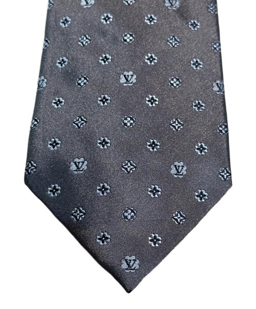 LOUIS VUITTON（ルイ ヴィトン）LOUIS VUITTON (ルイ ヴィトン) モノグラム・フラワー総柄ネクタイ グレー サイズ:-の古着・服飾アイテム