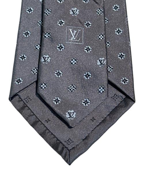 LOUIS VUITTON（ルイ ヴィトン）LOUIS VUITTON (ルイ ヴィトン) モノグラム・フラワー総柄ネクタイ グレー サイズ:-の古着・服飾アイテム