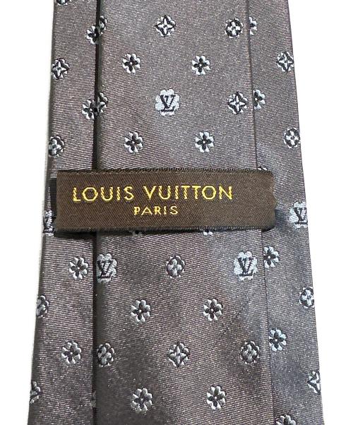 LOUIS VUITTON（ルイ ヴィトン）LOUIS VUITTON (ルイ ヴィトン) モノグラム・フラワー総柄ネクタイ グレー サイズ:-の古着・服飾アイテム