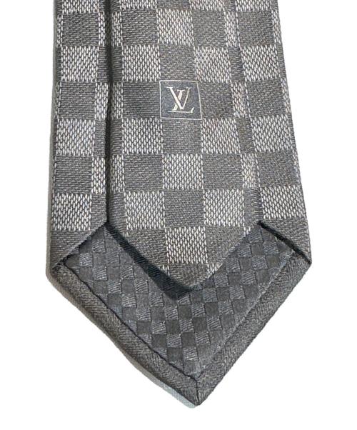 LOUIS VUITTON（ルイ ヴィトン）LOUIS VUITTON (ルイ ヴィトン) ダミエ総柄ネクタイ グレー サイズ:-の古着・服飾アイテム