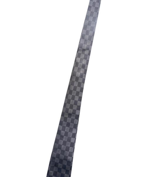LOUIS VUITTON（ルイ ヴィトン）LOUIS VUITTON (ルイ ヴィトン) ダミエ総柄ネクタイ グレー サイズ:-の古着・服飾アイテム