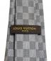 中古・古着 LOUIS VUITTON (ルイ ヴィトン) ダミエ総柄ネクタイ グレー サイズ:-：20000円