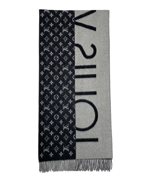 LOUIS VUITTON（ルイ ヴィトン）LOUIS VUITTON (ルイ ヴィトン) マフラー・LV スプリット ブラック×グレー サイズ:-の古着・服飾アイテム
