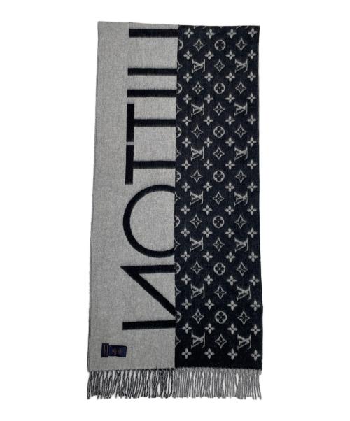 LOUIS VUITTON（ルイ ヴィトン）LOUIS VUITTON (ルイ ヴィトン) マフラー・LV スプリット ブラック×グレー サイズ:-の古着・服飾アイテム