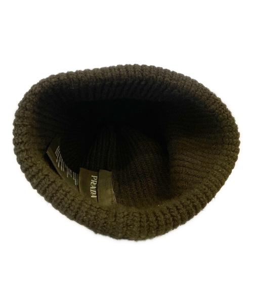 PRADA（プラダ）PRADA (プラダ) トライアングルロゴビーニー ブラック サイズ:Mの古着・服飾アイテム