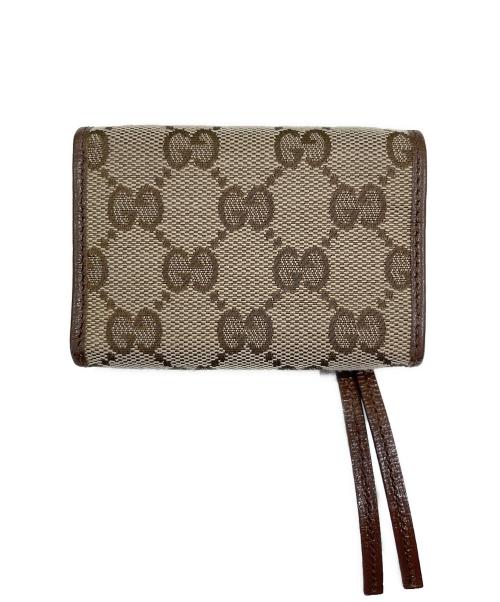 GUCCI（グッチ）GUCCI (グッチ) BALENCIAGA (バレンシアガ) GGネオクラシック コンパクトウォレット  ブラウン サイズ:-の古着・服飾アイテム