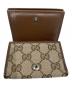 中古・古着 GUCCI (グッチ) BALENCIAGA (バレンシアガ) GGネオクラシック コンパクトウォレット  ブラウン サイズ:-：50000円
