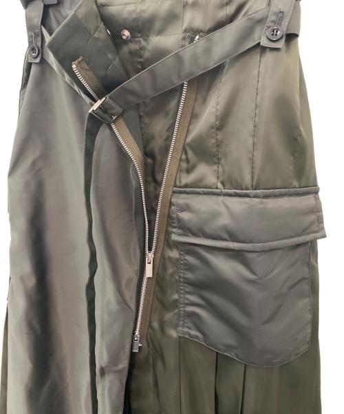 sacai（サカイ）sacai (サカイ) Nylon Twill Skirt カーキ サイズ:１の古着・服飾アイテム
