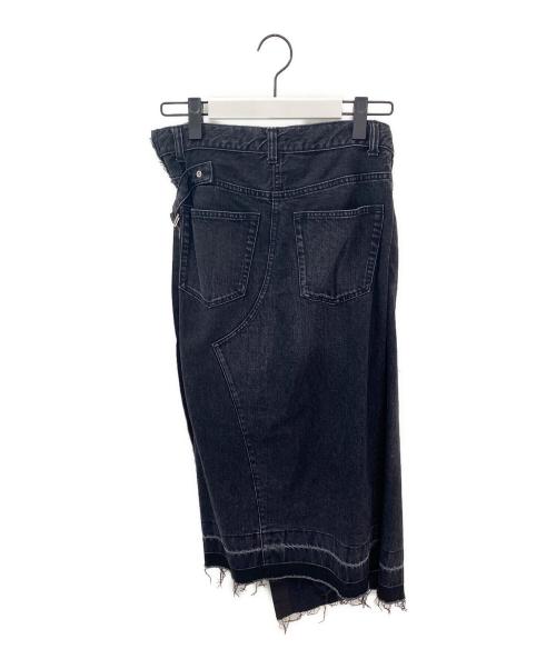 sacai（サカイ）sacai (サカイ) Denim Skirt ブラック サイズ:1の古着・服飾アイテム