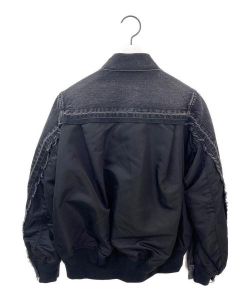 sacai（サカイ）sacai (サカイ) Denim×MA-1 Jacket ブラック サイズ:1の古着・服飾アイテム