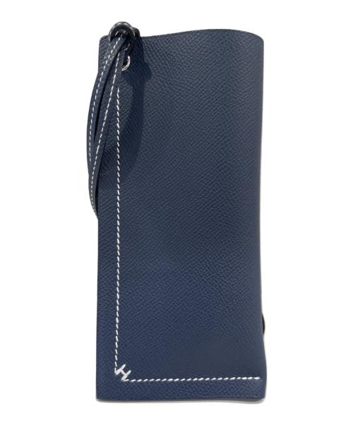 HERMES（エルメス）HERMES (エルメス) 眼鏡ケース 《Hセリエ》 K刻印:2025年 ネイビーの古着・服飾アイテム