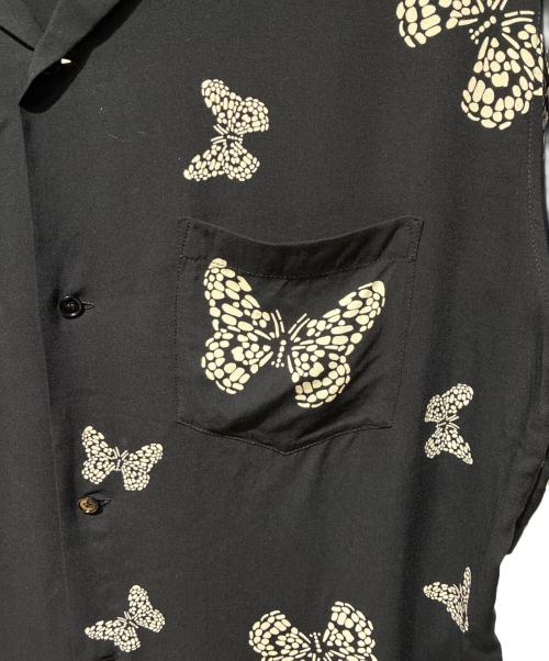 CELINE（セリーヌ）CELINE (セリーヌ) Butterfly Hawaiian Rayon S/S Shirt ブラック×ホワイト サイズ:38の古着・服飾アイテム