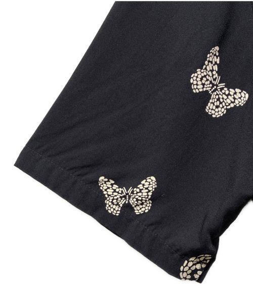 CELINE（セリーヌ）CELINE (セリーヌ) Butterfly Hawaiian Rayon S/S Shirt ブラック×ホワイト サイズ:38の古着・服飾アイテム
