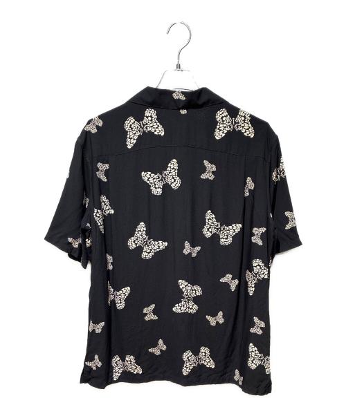 CELINE（セリーヌ）CELINE (セリーヌ) Butterfly Hawaiian Rayon S/S Shirt ブラック×ホワイト サイズ:38の古着・服飾アイテム