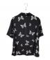 CELINE (セリーヌ) Butterfly Hawaiian Rayon S/S Shirt ブラック×ホワイト サイズ:38：55000円