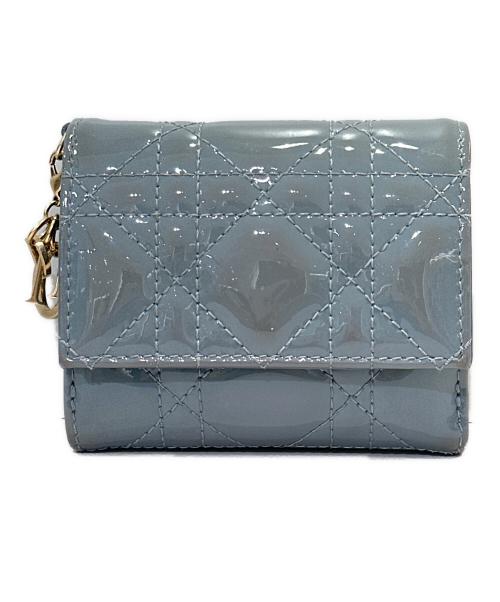 Christian Dior（クリスチャン ディオール）Christian Dior (クリスチャン ディオール) 3つ折り財布/レディディオール スカイブルー サイズ:-の古着・服飾アイテム