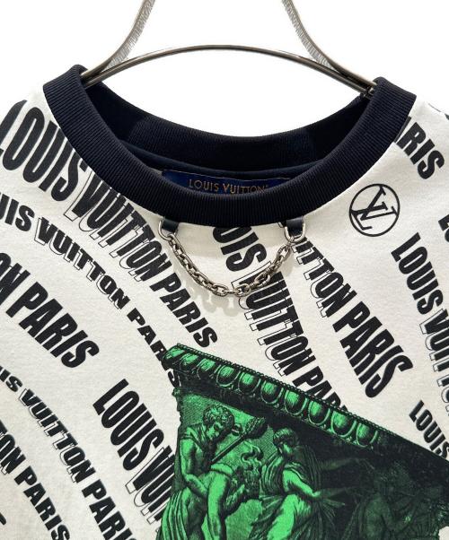 LOUIS VUITTON（ルイ ヴィトン）LOUIS VUITTON (ルイ ヴィトン) FORNASETTI(フォルナセッティ) シグネチャーTシャツ アイボリー×ブラック サイズ:XSの古着・服飾アイテム