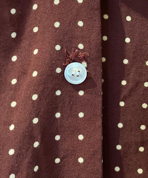 CELINE（セリーヌ）CELINE (セリーヌ) ドットレーヨンシャツ バーガンディー サイズ:38の古着・服飾アイテム