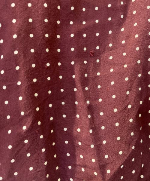 CELINE（セリーヌ）CELINE (セリーヌ) ドットレーヨンシャツ バーガンディー サイズ:38の古着・服飾アイテム