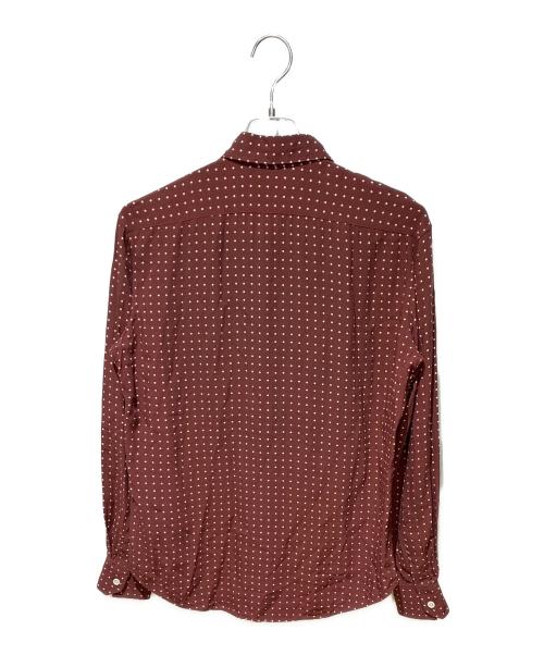 CELINE（セリーヌ）CELINE (セリーヌ) ドットレーヨンシャツ バーガンディー サイズ:38の古着・服飾アイテム