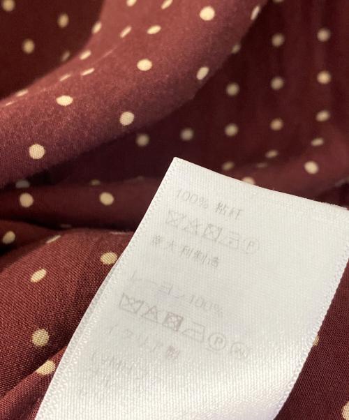 CELINE（セリーヌ）CELINE (セリーヌ) ドットレーヨンシャツ バーガンディー サイズ:38の古着・服飾アイテム