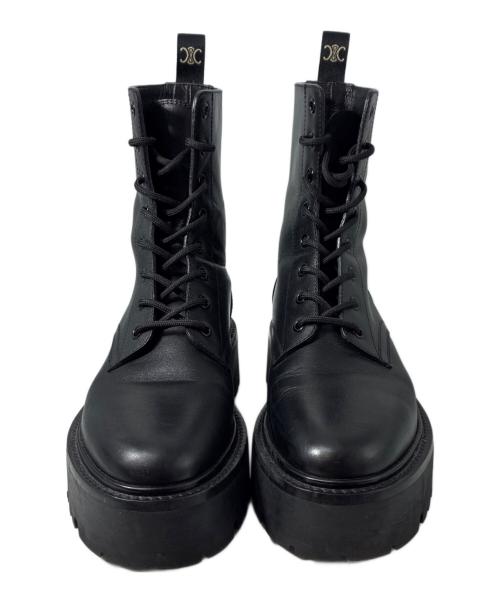 CELINE（セリーヌ）CELINE (セリーヌ) バルキーレースアップブーツ ブラック サイズ:39の古着・服飾アイテム