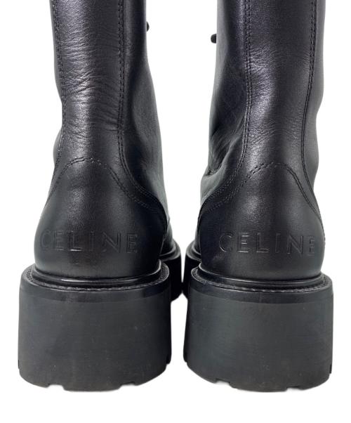 CELINE（セリーヌ）CELINE (セリーヌ) バルキーレースアップブーツ ブラック サイズ:39の古着・服飾アイテム