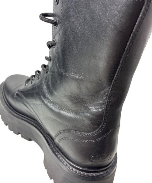 CELINE（セリーヌ）CELINE (セリーヌ) バルキーレースアップブーツ ブラック サイズ:39の古着・服飾アイテム