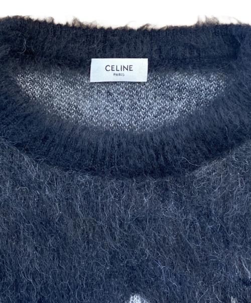 CELINE（セリーヌ）CELINE (セリーヌ) BOY DOLL ブラッシュドモヘヤシルクニット ブラック サイズ:Sの古着・服飾アイテム