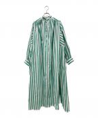 Ron Hermanロンハーマン）の古着「シャツワンピース」｜グリーン×ホワイト