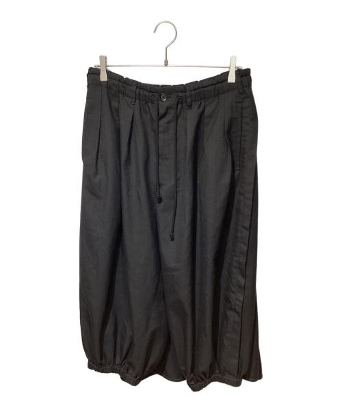 GROUND Y（グラウンドワイ）GROUND Y (グラウンドワイ) ウールギャバ カラスパンツ ブラック サイズ:3の古着・服飾アイテム