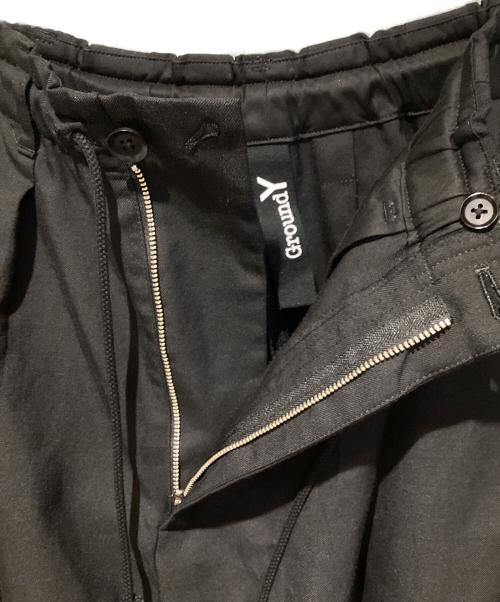GROUND Y（グラウンドワイ）GROUND Y (グラウンドワイ) ウールギャバ カラスパンツ ブラック サイズ:3の古着・服飾アイテム