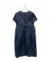 'S Max Mara (エスマックスマーラ) 異素材切替ギャザーワンピース ネイビー サイズ:42：5000円
