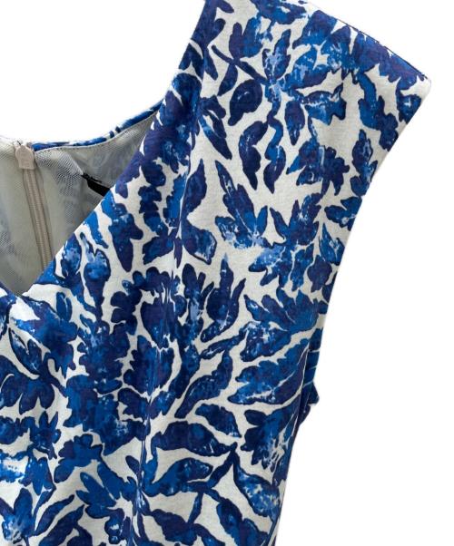 WEEKEND Max Mara（ウィークエンド マックスマーラ）WEEKEND Max Mara (ウィークエンド マックスマーラ) フラワープリントワンピース ブルー×ホワイト サイズ:M 未使用品の古着・服飾アイテム