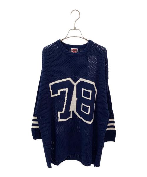 athletic wear MASON（athletic wear MASON）athletic wear MASON (athletic wear MASON) athletic wear MASON MESH KNIT ネイビー サイズ:F 未使用品の古着・服飾アイテム