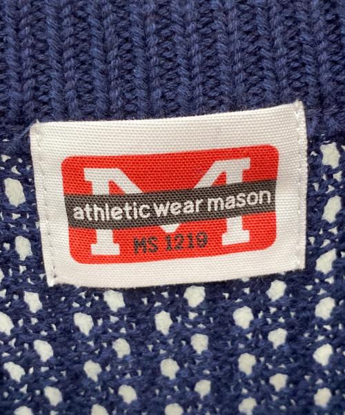 athletic wear MASON（athletic wear MASON）athletic wear MASON (athletic wear MASON) athletic wear MASON MESH KNIT ネイビー サイズ:F 未使用品の古着・服飾アイテム