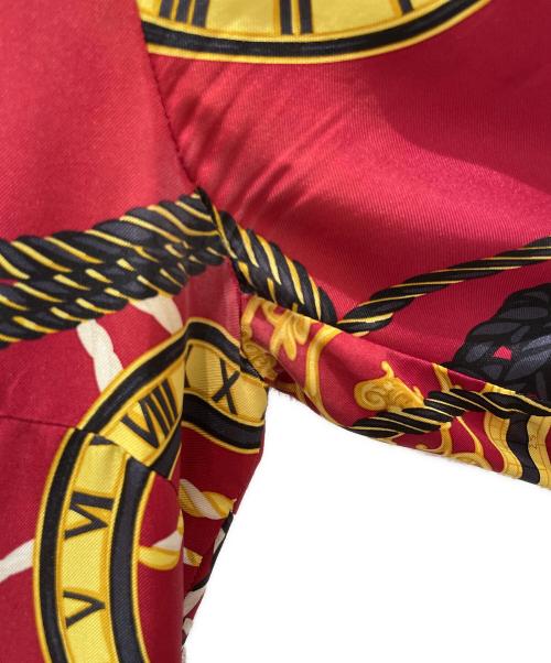 CELINE（セリーヌ）CELINE (セリーヌ) 総柄シルクワンピース レッド サイズ:38の古着・服飾アイテム