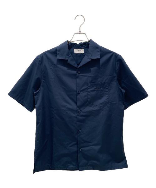 CELINE（セリーヌ）CELINE (セリーヌ) ボーリングシャツ ネイビー サイズ:37の古着・服飾アイテム