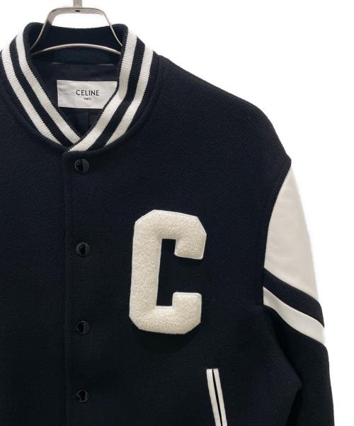 CELINE（セリーヌ）CELINE (セリーヌ) ジャクソン テディジャケット ブラック×ホワイト サイズ:44の古着・服飾アイテム