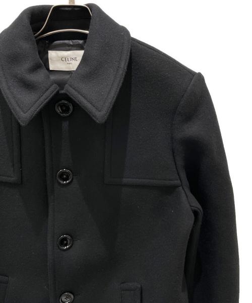 CELINE（セリーヌ）CELINE (セリーヌ) ウールダッフルコート ブラック サイズ:48の古着・服飾アイテム