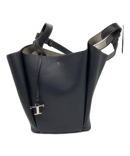 TOD'S（トッズ）TOD'S (トッズ) レザーバケットバッグ ブラックの古着・服飾アイテム