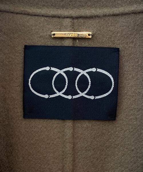 Conte（コンテ）Conte (コンテ) ダブルラペル リバーコート ベージュ サイズ:FREEの古着・服飾アイテム