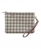 LOUIS VUITTONルイ ヴィトン）の古着「ダミエ・アズール シティ・ポシェット　クラッチバッグ」｜ホワイト