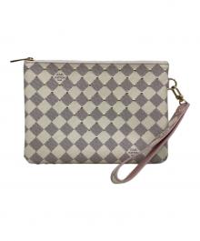 LOUIS VUITTON（ルイ ヴィトン）の古着「ダミエ・アズール シティ・ポシェット　クラッチバッグ」｜ホワイト