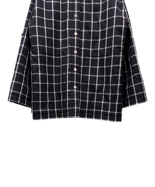 HERMES（エルメス）HERMES (エルメス) 中綿チェックジャケット ネイビー サイズ:34の古着・服飾アイテム