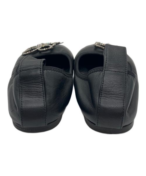 LOEWE（ロエベ）LOEWE (ロエベ) レザーバレエシューズ ブラック サイズ:37の古着・服飾アイテム